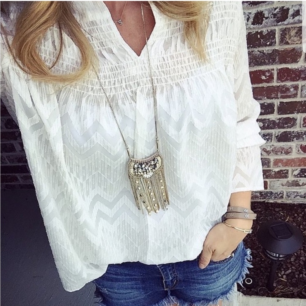 Stella & Dot Maette Lyla Long Sleeved Blouse